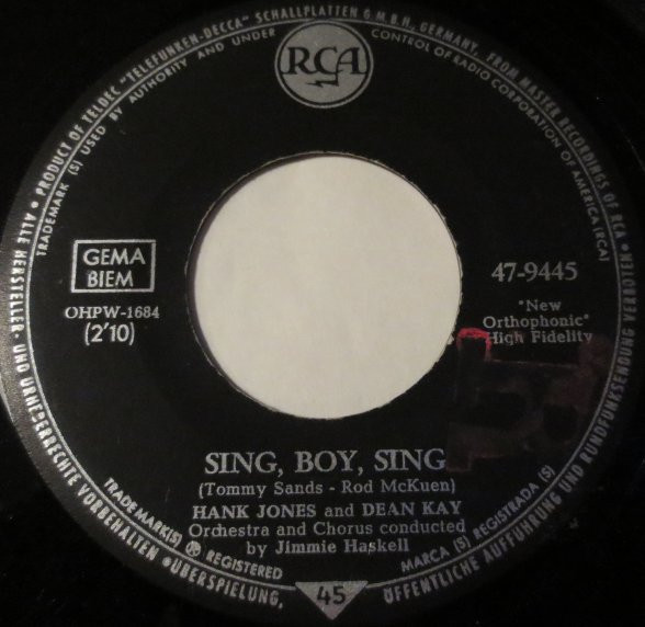 ladda ner album Hank Jones And Dean Kay - Sing Boy Sing Billy Boy