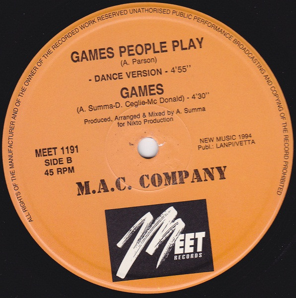 ladda ner album MAC Company - Games People Play