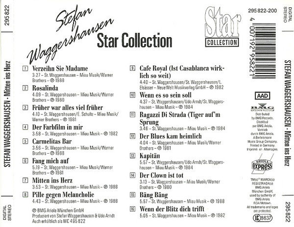 descargar álbum Stefan Waggershausen - Star Collection Mitten Ins Herz