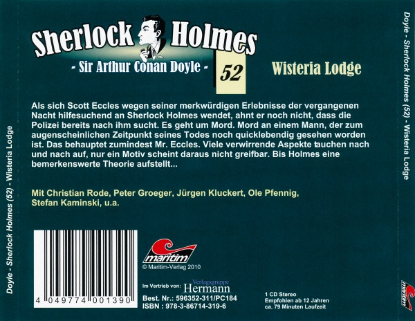 lataa albumi Download Sir Arthur Conan Doyle - Sherlock Holmes 52 Wisteria Lodge album