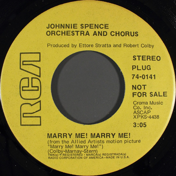 descargar álbum Johnnie Spence Orchestra And Chorus - Marry Me Marry Me