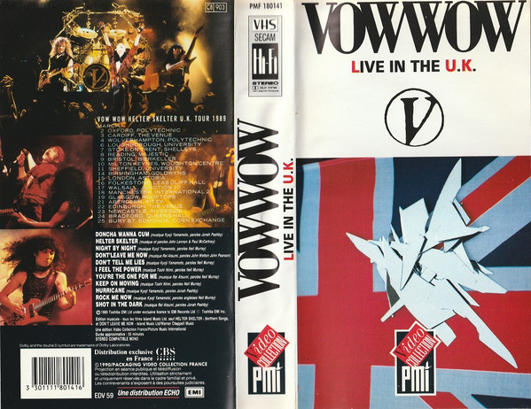 Vow Wow – Live In The U.K. (1990, VHS) - Discogs