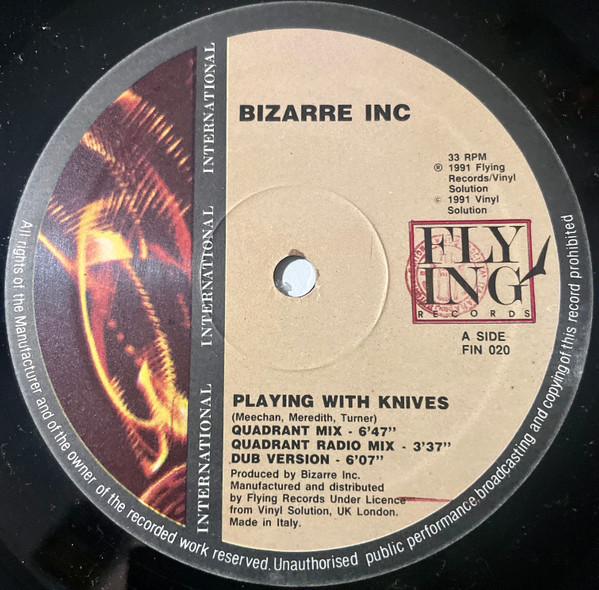 Bizarre Inc – Playing With Knives / Plutonic (1991, Vinyl) - Discogs