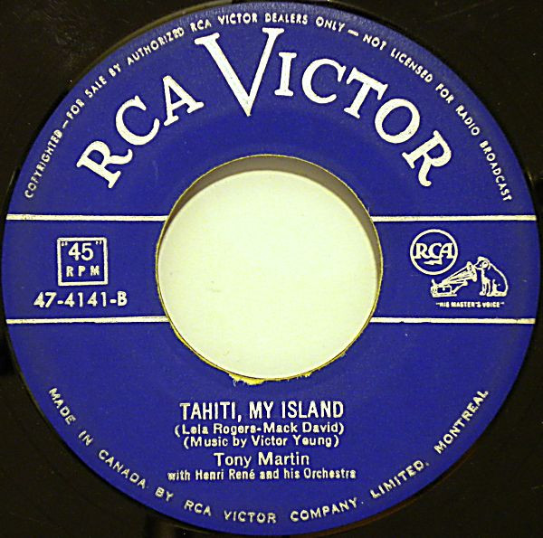 ladda ner album Tony Martin With Henri René And His Orchestra - I Get Ideas Tahiti My Island