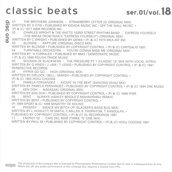 descargar álbum Various - Classic Beats V18