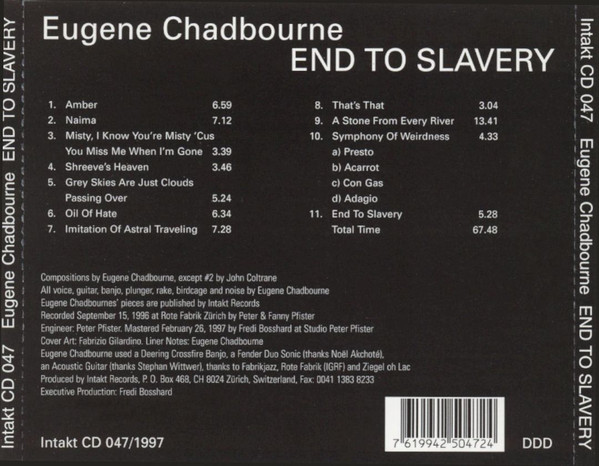 lataa albumi Download Eugene Chadbourne - End To Slavery album