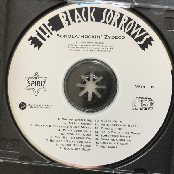 Album herunterladen The Black Sorrows - SonolaRockin Zydeco