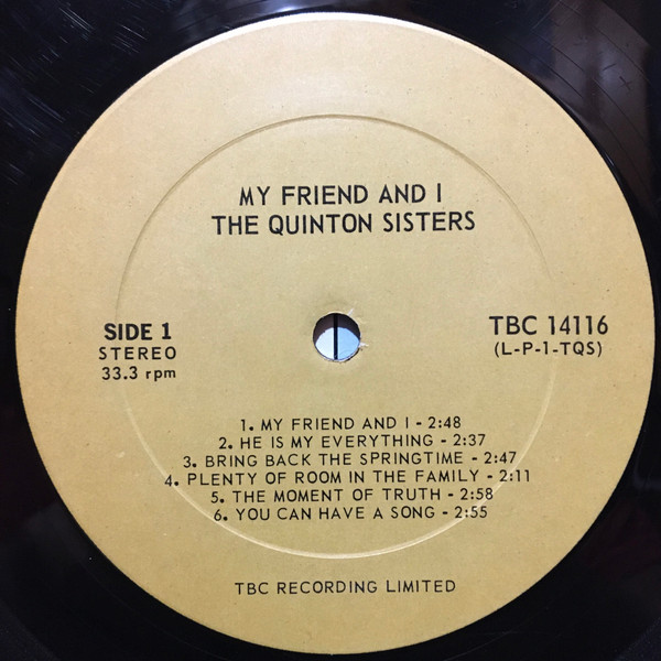 last ned album The Quinton Sisters - My Friend And I