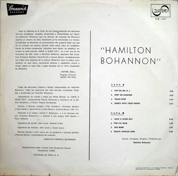 lataa albumi Hamilton Bohannon - Hamilton Bohannon