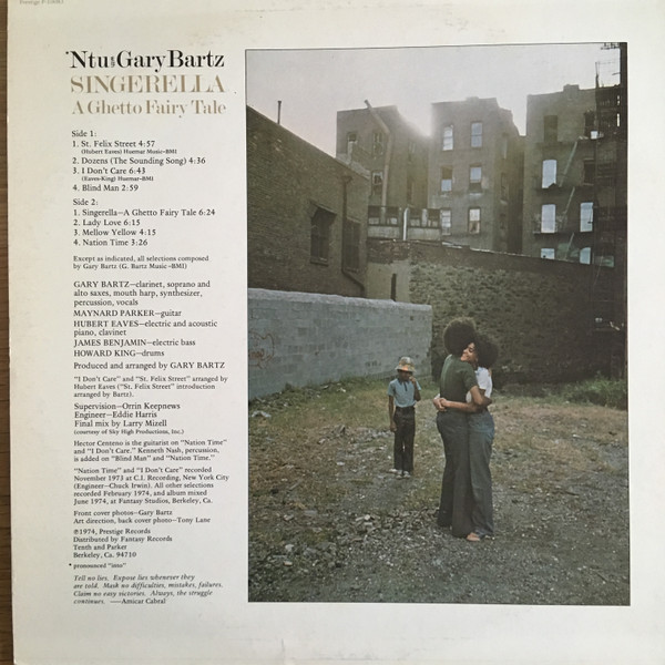 last ned album Ntu With Gary Bartz - Singerella A Ghetto Fairy Tale