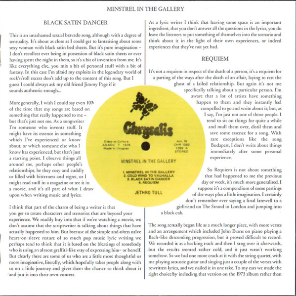 baixar álbum Jethro Tull - Minstrel In The Gallery The 40th Anniversary Edition