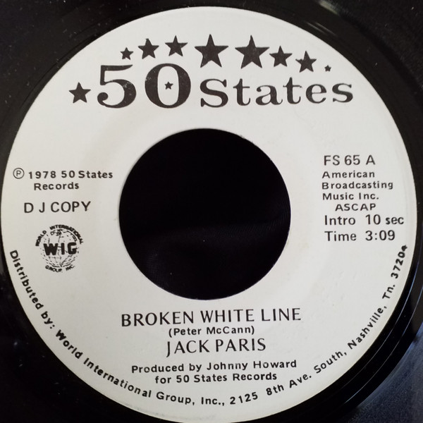 lataa albumi Jack Paris - Broken White Line Broken White Line