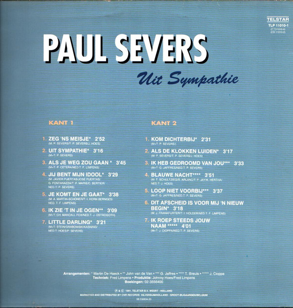 descargar álbum Paul Severs - Uit Sympathie