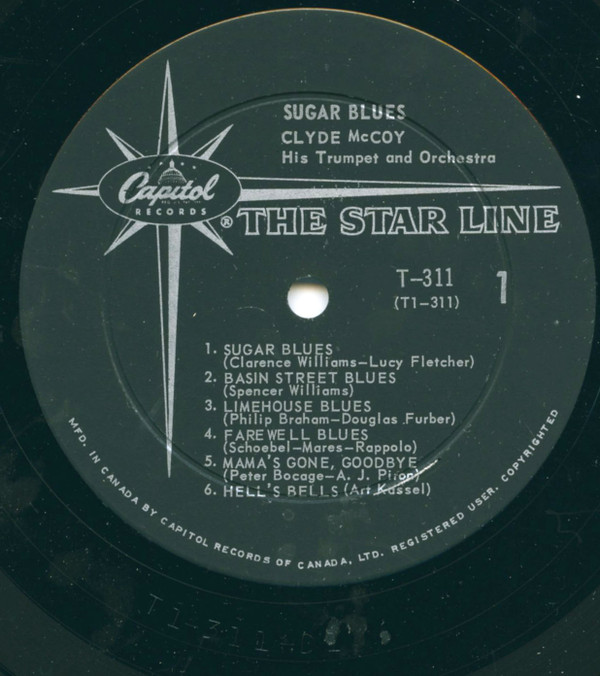 Clyde McCoy And His Orchestra - Sugar Blues | Capitol Records (T311) - 3