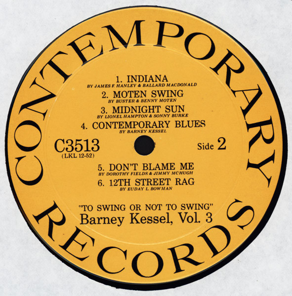 Barney Kessel - Vol. 3, To Swing Or Not To Swing | Releases | Discogs