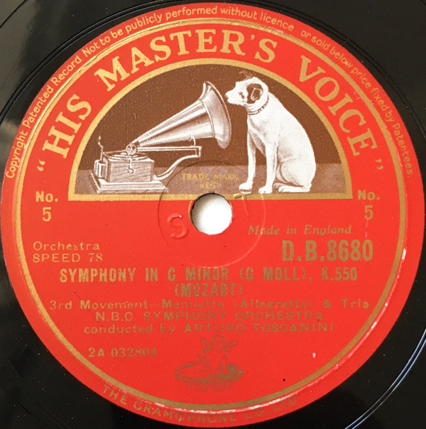 baixar álbum NBC Symphony Orchestra Conducted By Arturo Toscanini - Symphony In G Minor G Moll K550