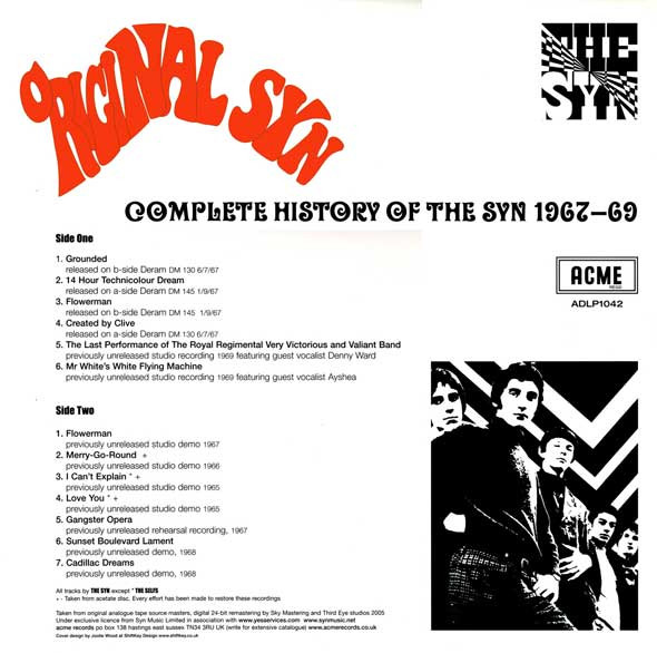 lataa albumi The Syn - Original Syn The Complete History Of The Syn 1965 69