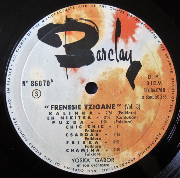 télécharger l'album Yoska Gabor Et Son Orchestre - Frenesie Tzigane Vol3