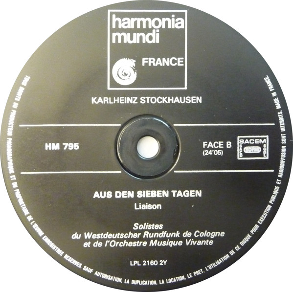 télécharger l'album Karlheinz Stockhausen Musique Vivante, Diego Masson - Aus Den Sieben Tagen