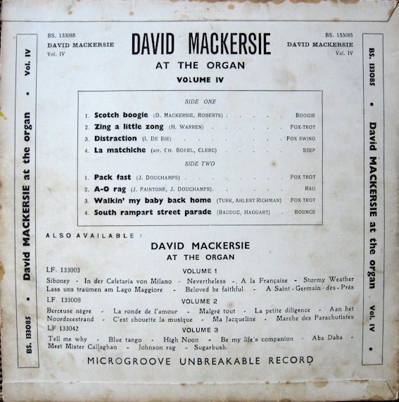 télécharger l'album David Mackersie - David Mackersie At The Organ Volume IV