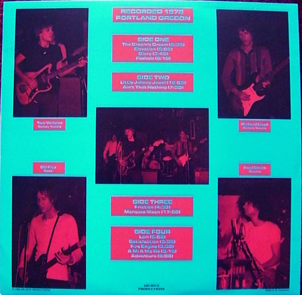 descargar álbum Television - Live Portland Oregon 1978