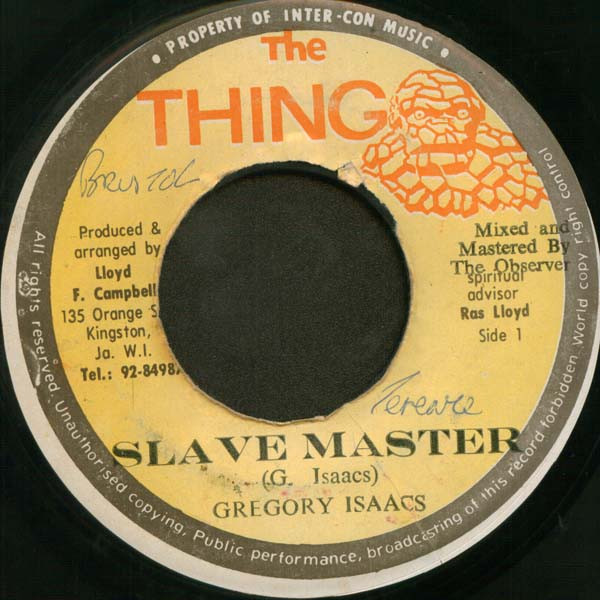 Gregory Isaacs – Slave Master (Vinyl) - Discogs