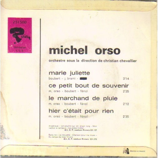 baixar álbum Michel Orso - Marie Juliette