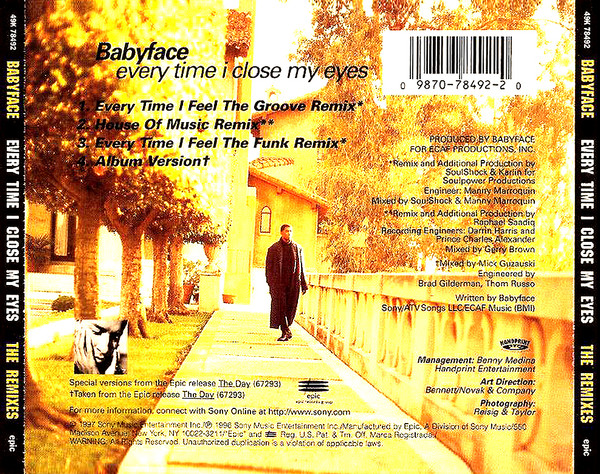 télécharger l'album Babyface - Every Time I Close My Eyes The Remixes