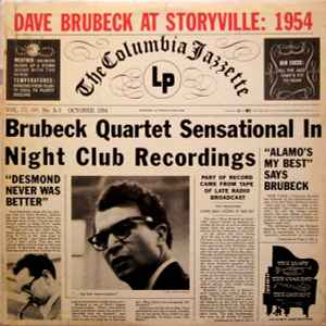 The Dave Brubeck Quartet - Dave Brubeck At Storyville:  1954 album cover