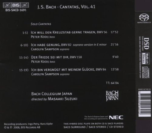 Album herunterladen Johann Sebastian Bach Bach Collegium Japan, Masaaki Suzuki - Cantatas 41 Der Friede Sei Mit Dir