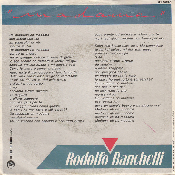 ladda ner album Rodolfo Banchelli - Madame Invece No