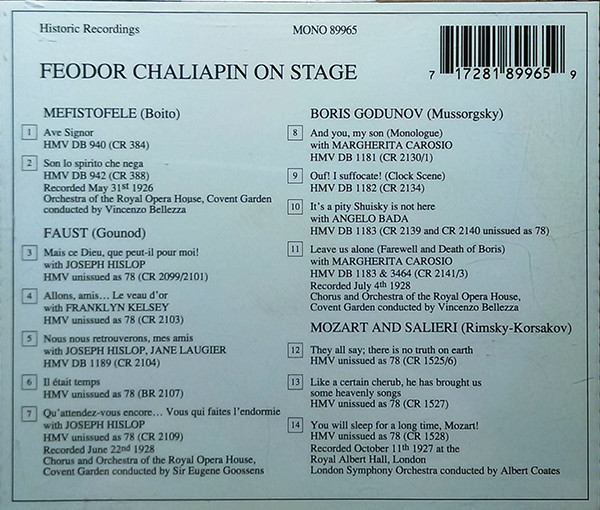 Album herunterladen Feodor Chaliapin - On Stage