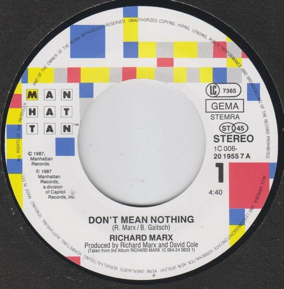 baixar álbum Richard Marx - Dont Mean Nothing