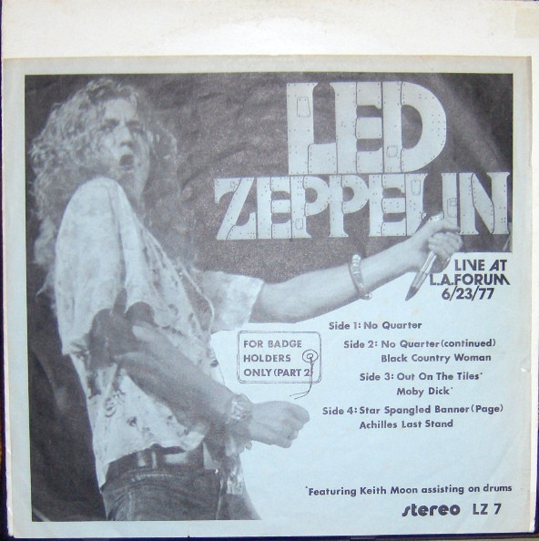 Led Zeppelin - For Badge Holders Only (Part 2), Releases
