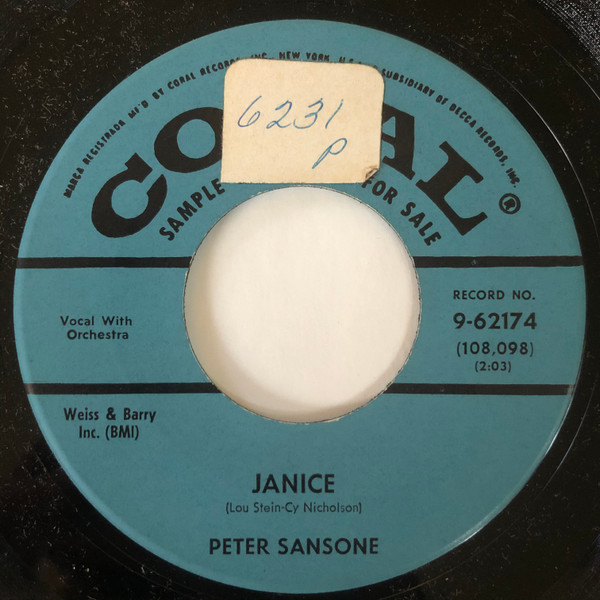 lataa albumi Peter Sansone - Janice Bright Eyes