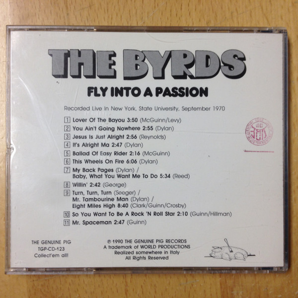 The Byrds – Fly Into A Passion (1990, CD) - Discogs