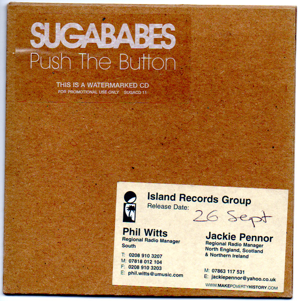 Push The Button Pt.1 (2 Tracks) [Single] by Sugababes (CD, Sep-2005,  Universal/Island) for sale online