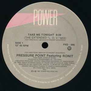 Pressure Point Featuring Ronit - Take Me Tonight | Releases | Discogs