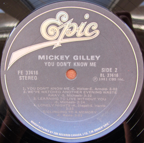 Mickey Gilley - You Don't Know Me | Epic (FE 37416) - 4