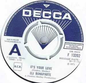 Eli Bonaparte - It's Your Love album cover