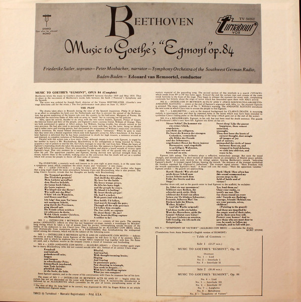 ladda ner album Beethoven, Edouard Van Remoortel - Music To Goethes Egmont Op 84 Complete