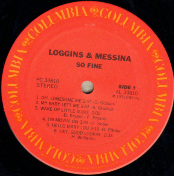 Loggins & Messina - So Fine | Columbia (PC 33810) - 5