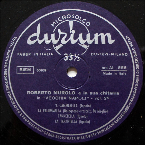 baixar álbum Roberto Murolo E La Sua Chitarra - Vecchia Napoli Raccolta Di Canzoni Popolari Napoletani Anteriori Al 1900 Vol II