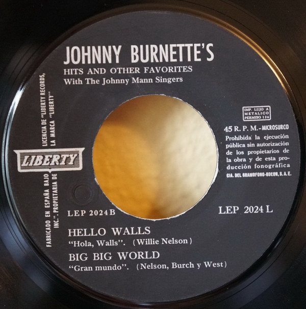 ladda ner album Johnny Burnette - Johnny Burnettes Hits And Other Favorites