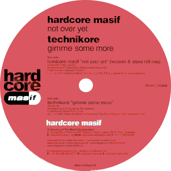 Album herunterladen Hardcore Masif Technikore - Not Over Yet Gimme Some More