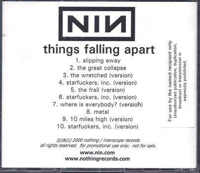 Nine Inch Nails - Things Falling Apart | Releases | Discogs