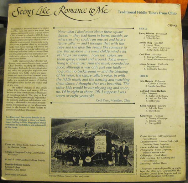 ladda ner album Various - Seems Like Romance To Me Traditional Fiddle Tunes From Ohio