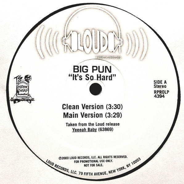 Big Pun – It's So Hard (2000, Vinyl) - Discogs