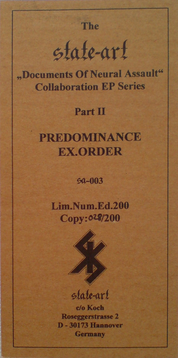 Album herunterladen ExOrder Predominance - Documents Of Neural Assault Part II