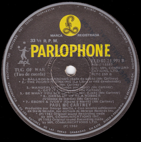 lataa albumi Download Paul McCartney - Tug Of War Tiro De Cuerda album